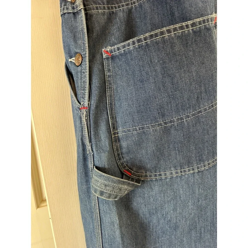 Vtg 1940s Big Mac Overalls Union Made Sanforized Blue Denim 42x29 42x28